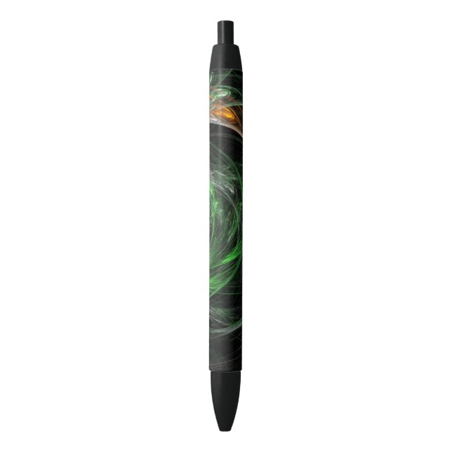 Stylo Noir L'art Abstrait vert du monde entier (devant Vertical)
