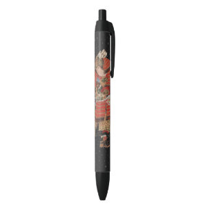 Stylo Noir L'art japonais Vintage du guerrier samouraï