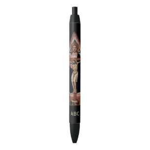 Stylo Noir L'art religieux de "la Trinité", monogramme perso