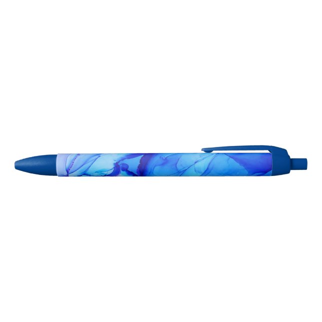 Stylo Noir Laver d'encre couleur bleu Abstrait (Haut)
