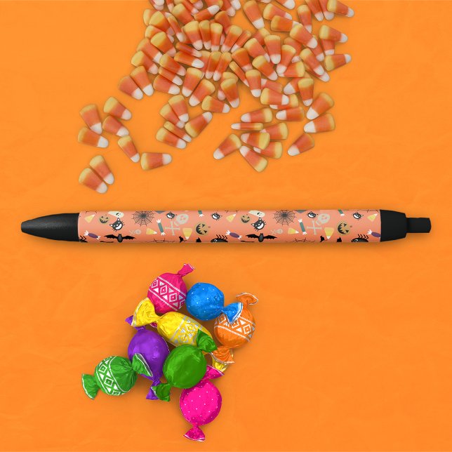 Stylo Noir Le Motif d'Halloween de l'enfant (Créateur téléchargé)