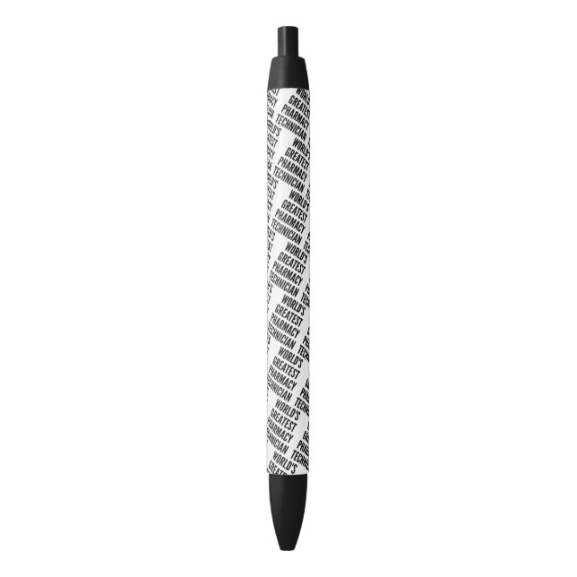 Stylo Noir Le plus grand technicien en pharmacie au monde (devant Vertical)