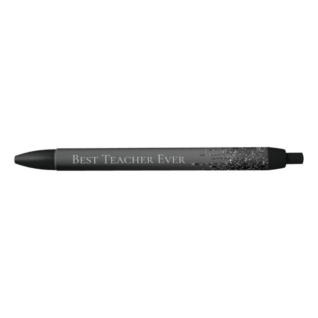 Stylo Noir Lecteurs de Parties scintillant noire Nom du monog (Devant)