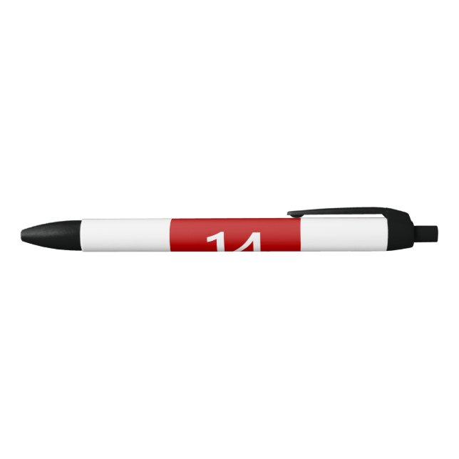Stylo Noir Légendaire n° 14 en rouge et blanc (Haut)