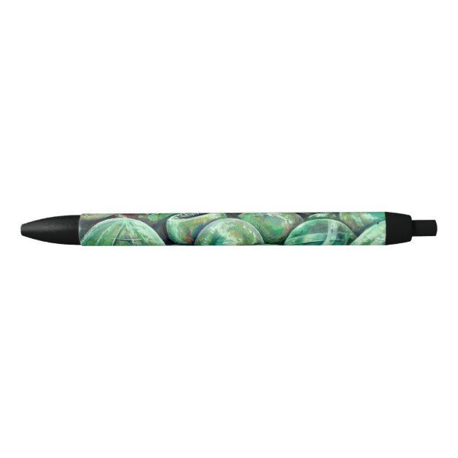 Stylo Noir Les balles de Noël vertes (Devant)