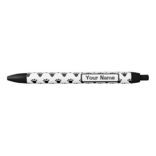 Stylo Noir Les empreintes de pattes parquent ajoutent votre