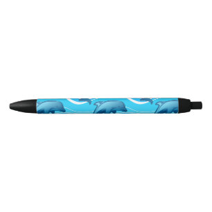 Stylo Noir Les vagues de saut de dauphin