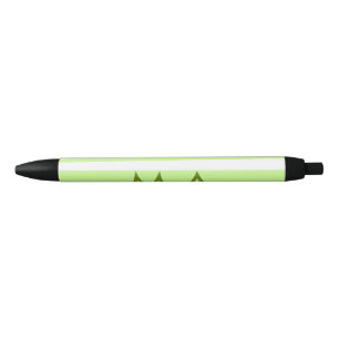 Stylo Noir LETTRE motif grecque néon rayures vertes