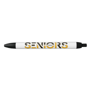 Stylo Noir Lettres découpées en noir et jaune pour personnes 
