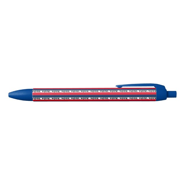 Stylo Noir Lettres noires "Vote", rouge blanc bleu (Haut)