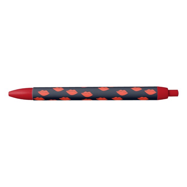 Stylo Noir Lèvres rouges (Devant)
