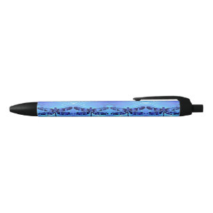 Stylo Noir Libellule bleue
