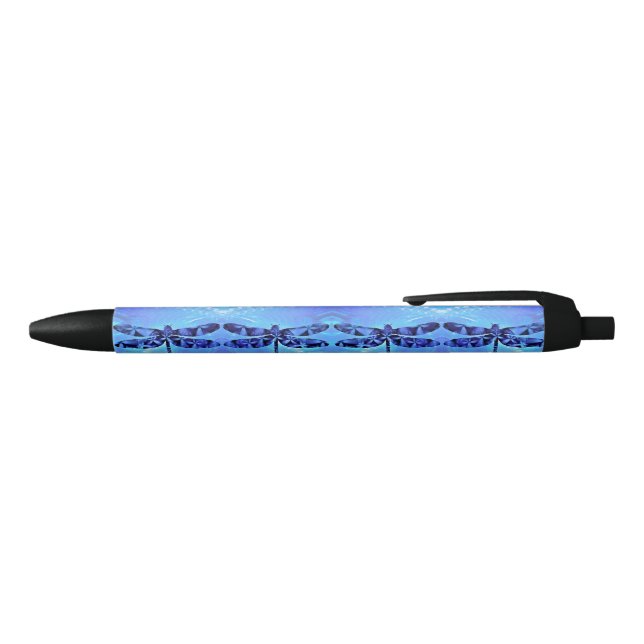 Stylo Noir Libellule bleue (Haut)