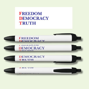 Stylo Noir Liberté Démocratie Vérité