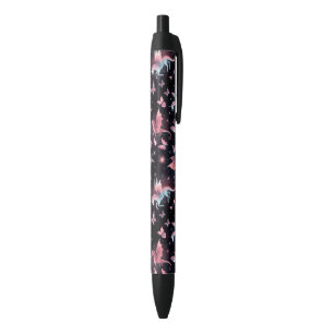 Stylo Noir Licorne Rose Dragon Mix