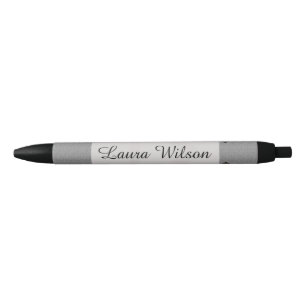 Stylo Noir Lignes grises personnalisable élégant de motif