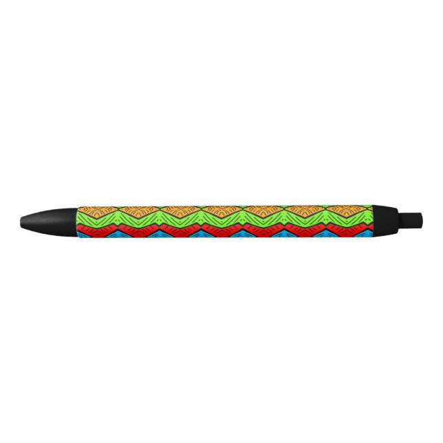 Stylo Noir Lignes motif de forme 01 (Devant)