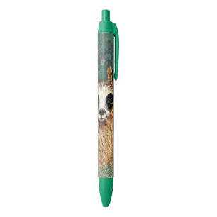 Stylo Noir Llama pour bébé curieux - mignonne