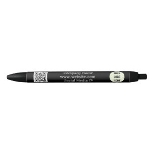 Stylo Noir Logo de code QR Entreprise Black Business Entrepri
