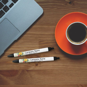 Stylo Noir Logo de la société promotionnelle et Modèle de tex