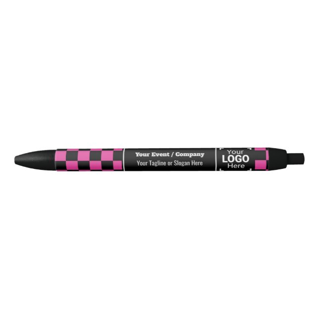 Stylo Noir Logo de l'entreprise rose : Fun Conference Giveawa (Devant)