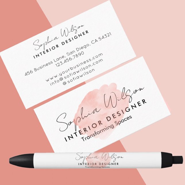 Stylo Noir Logo de signature d'entreprise blanche moderne (Créateur téléchargé)