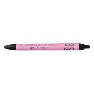 Stylo Noir Logo de société ou d'entreprise personnalisé sur f