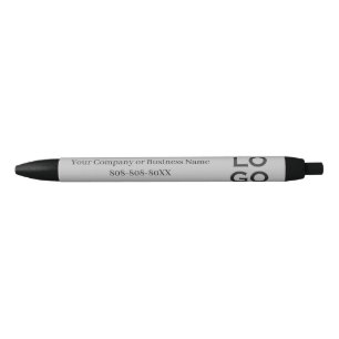 Stylo Noir Logo de société ou d'entreprise personnalisé sur g