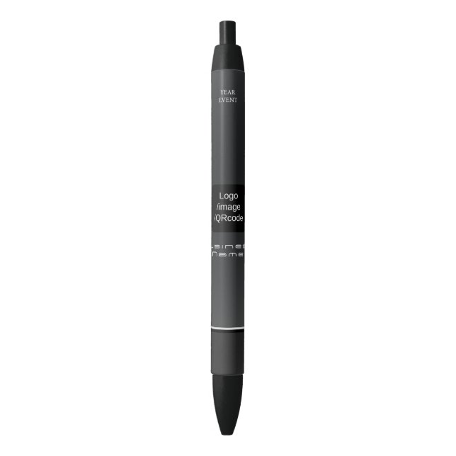 Stylo Noir Logo d'entreprise moderne et chic noir (devant Vertical)
