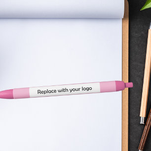 Stylo Noir Logo d'entreprise rose