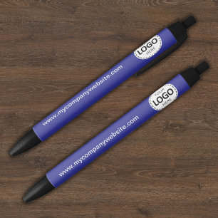 Stylo Noir Logo et texte personnalisés