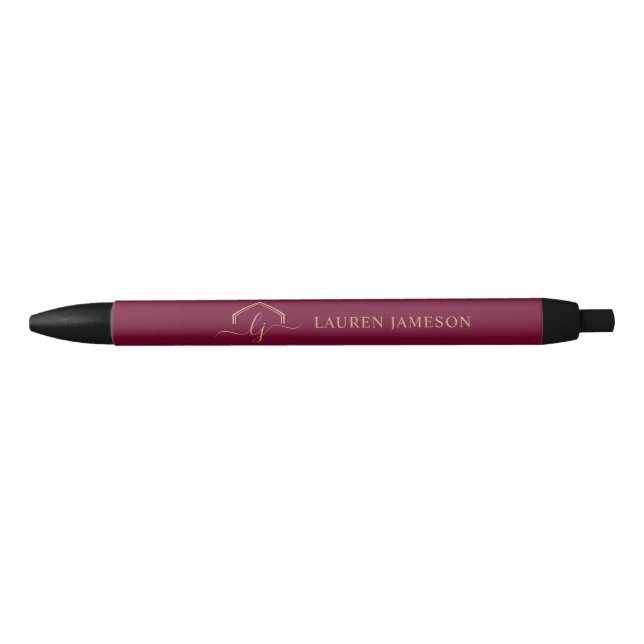 Stylo Noir Logo Promotionnel immobilier moderne (Devant)