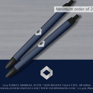 Stylo Noir Logo promotionnel personnalisé simple et professio