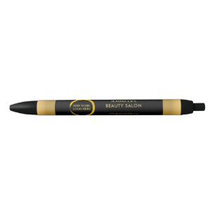 Stylo Noir Logo promotionnel professionnel en or noir moderne