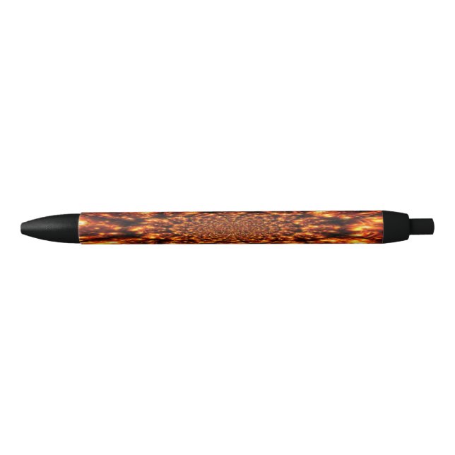 Stylo Noir Lumières à étincelles dorées (Devant)