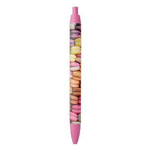 Stylo Noir Macarons colorés