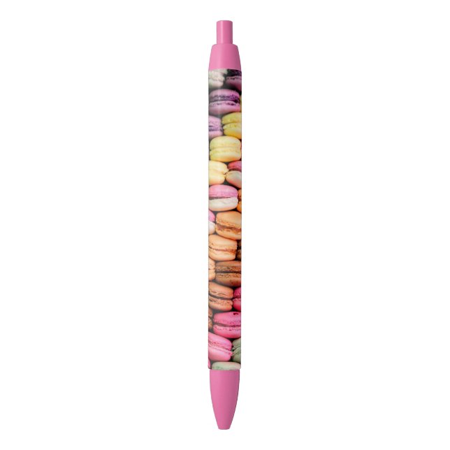 Stylo Noir Macarons colorés (devant Vertical)