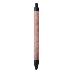 Stylo Noir Maille fascinante Girly de feuille d'or et de