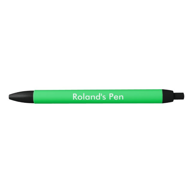 Stylo Noir Malachite personnalisé (Devant)