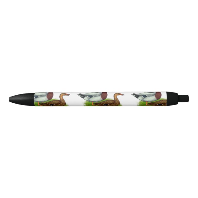 Stylo Noir Mallard Drake et Duck (Devant)