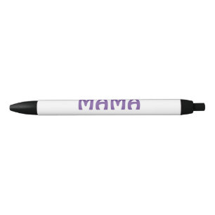 Stylo Noir Mama mères heureuses rétro violet ajouter nom text