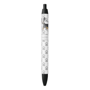 Stylo Noir Manteau bleu Merle Smooth Chihuahua Cute Dog & Nam