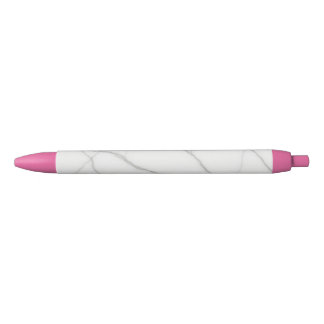 Stylo Noir Marbre Blanc