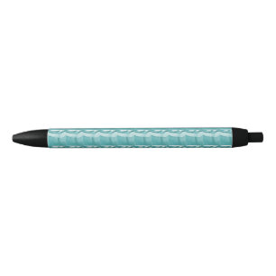 Stylo Noir Marbre bleu clair motif élégant moderne