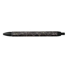 Stylo Noir Marbre noir élégant et texture lunatique 