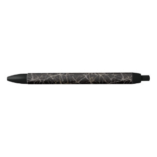 Stylo Noir Marbre noir élégant et texture lunatique 