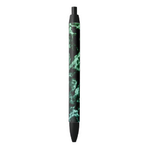 Stylo Noir Marbre vert sur noir