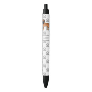 Stylo Noir Mastiff Anglais Abricot Chien de Dessin Animé Mign