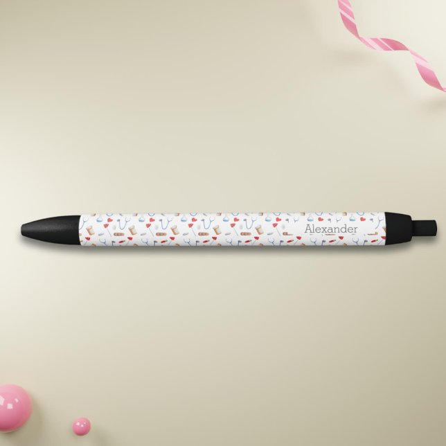 Stylo Noir Matériel d'infirmière médicale personnalisé (Créateur téléchargé)