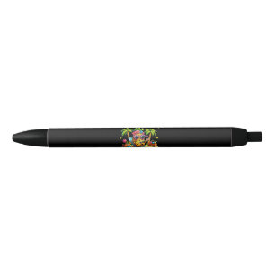 Stylo Noir Maternelle Aloha Ananas Hawaï Rentree Scolaire